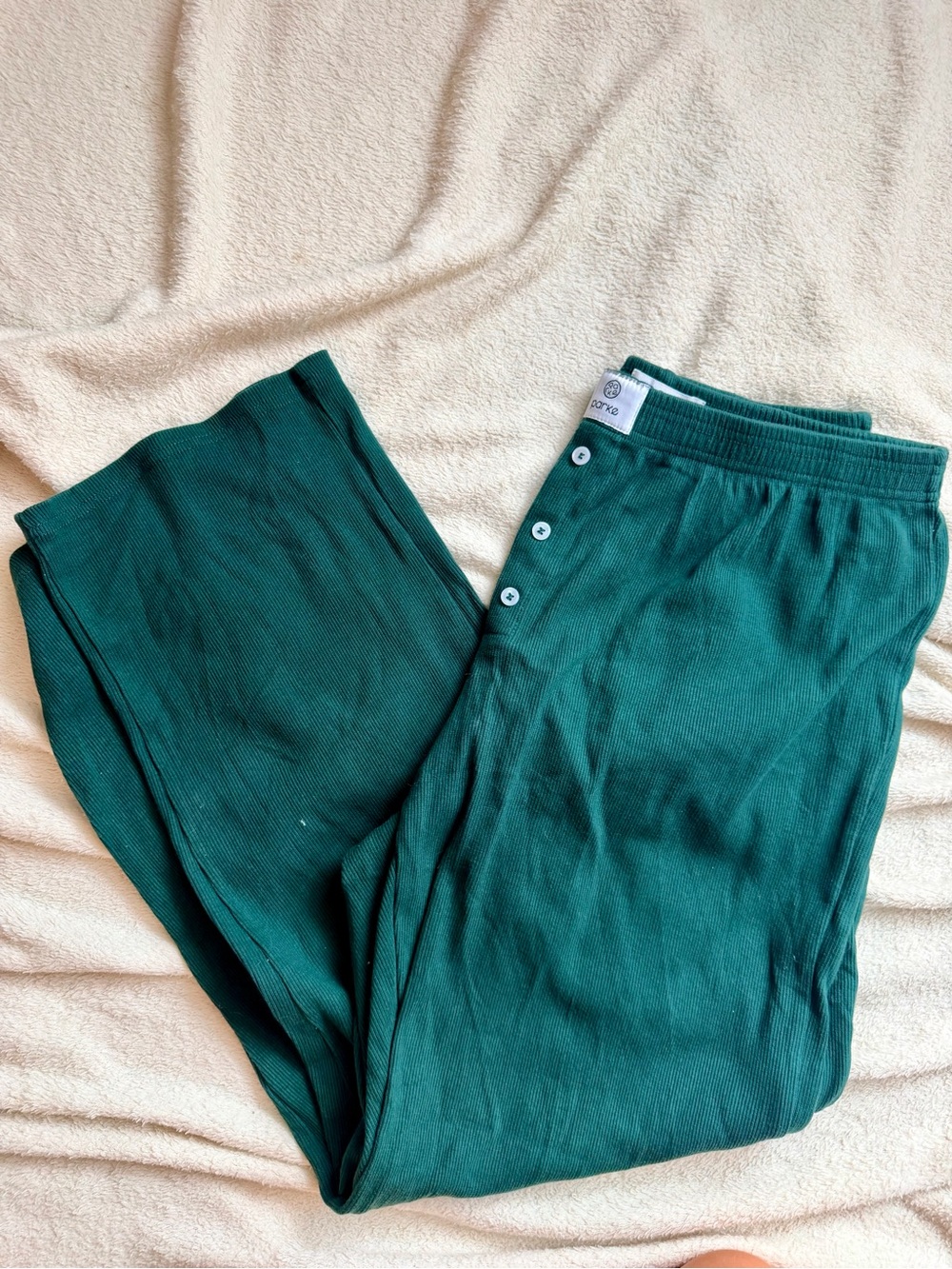 Parke dark green boxer lounge pants large